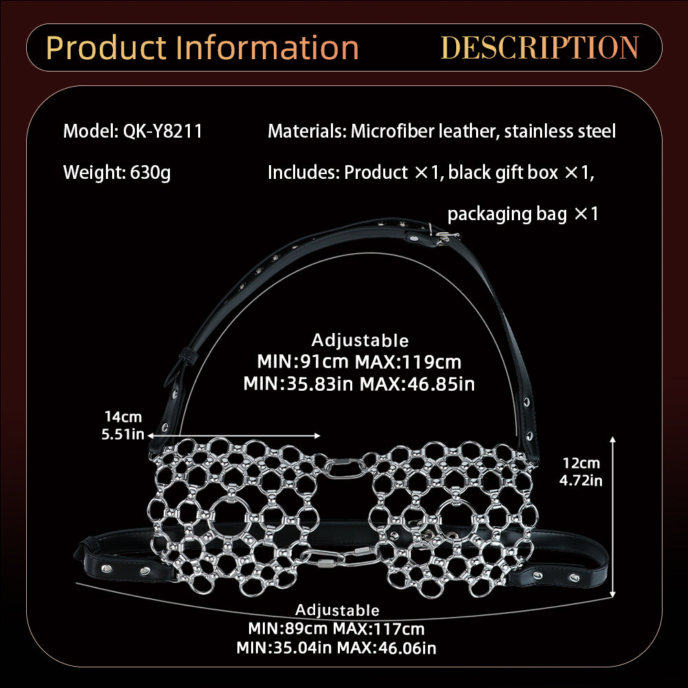 Metal Chain lingerie – Perfect for BDSM Sessions Power Play  and Visual Dominance in Lingerie