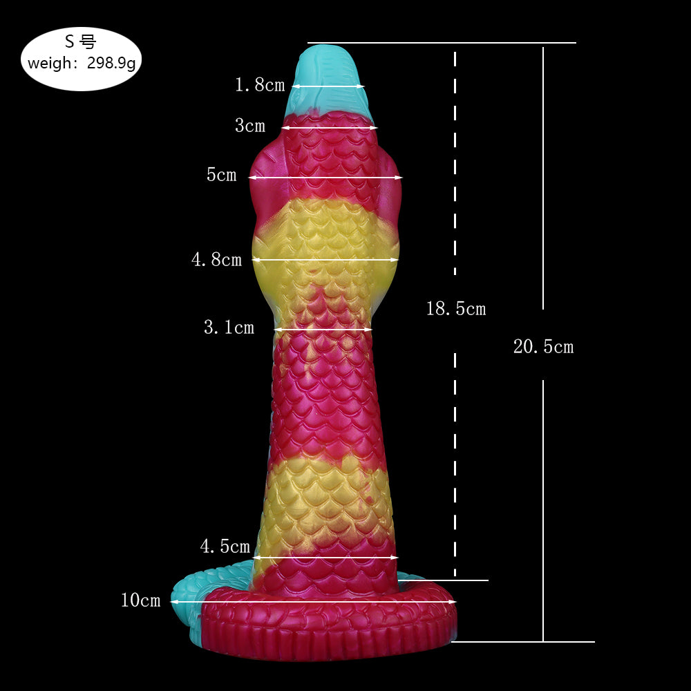 Schlangenkopf-Fantasie-Dildo – Rainbow Fantasy Sexspielzeug für Frauen