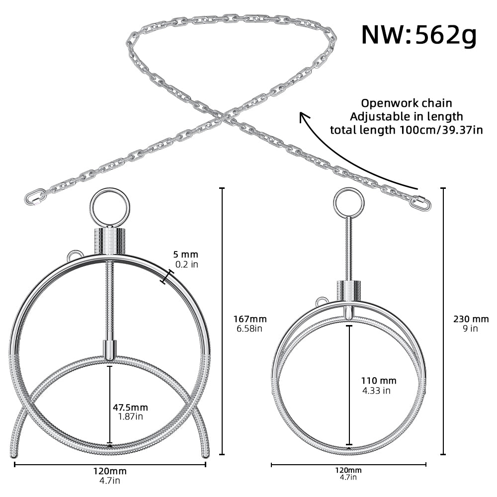 Brustklammern aus schwerem Metall ohne Stacheln – Bondage- und visuelles Sexspielzeug