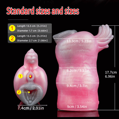 Vagina de silicona Wolf Sister de bolsillo - Masturbador masculino con texturas de fantasía - Juguetes sexuales