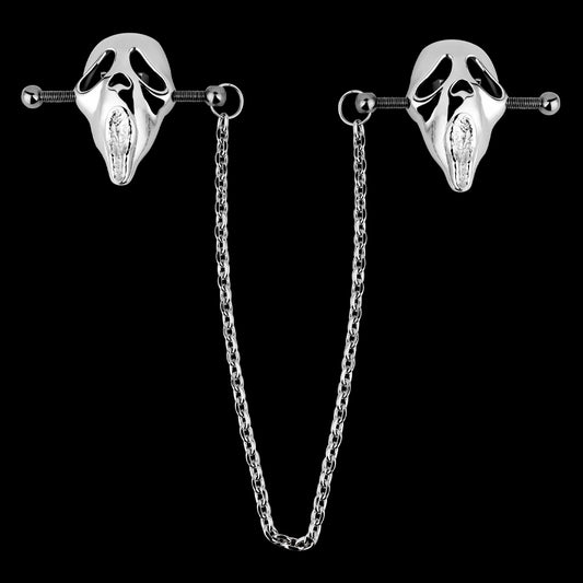 Kit de bondage con pinzas para pezones de calavera: juguetes sexuales eróticos de metal para mujeres