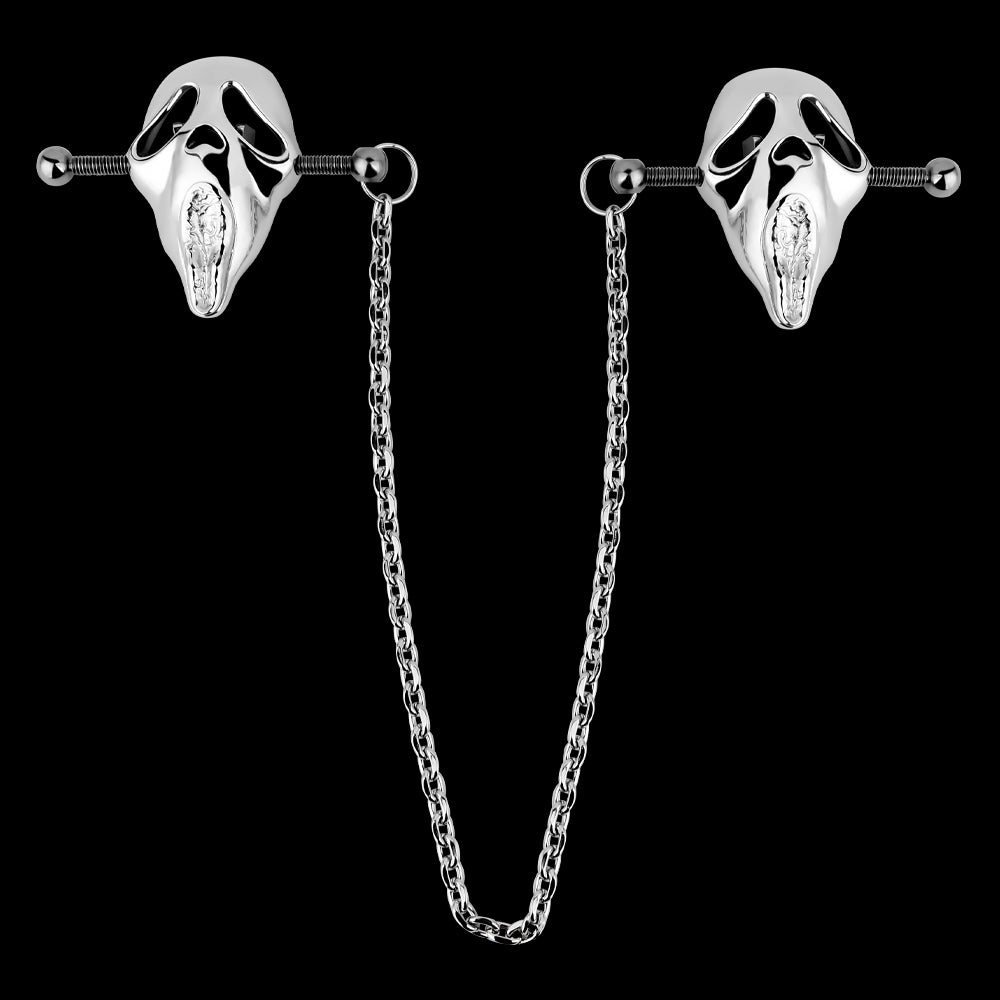 Kit de bondage con pinzas para pezones de calavera: juguetes sexuales eróticos de metal para mujeres